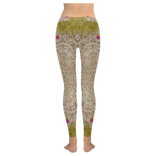 Silent in the forest of  wood Women's Low Rise Leggings (Invisible Stitch) (Model L05)