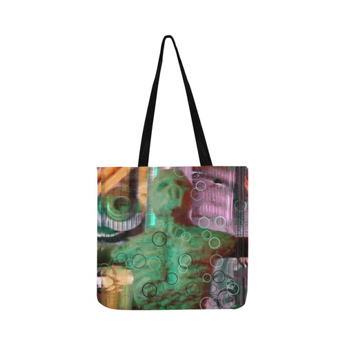 Green Orange Pink Nightmare Glitch photomanip Reusable Shopping Bag Model 1660 (Two sides)