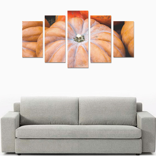 Pumpkin Halloween Thanksgiving Crop Holiday Fall Canvas Print Sets A (No Frame)