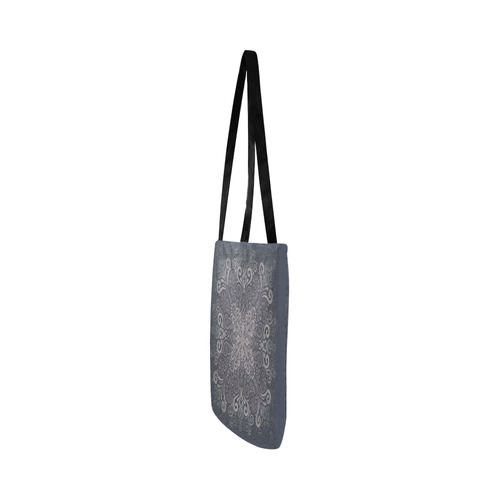 Vintage Ornate Gray - Green Powder Shades Reusable Shopping Bag Model 1660 (Two sides)