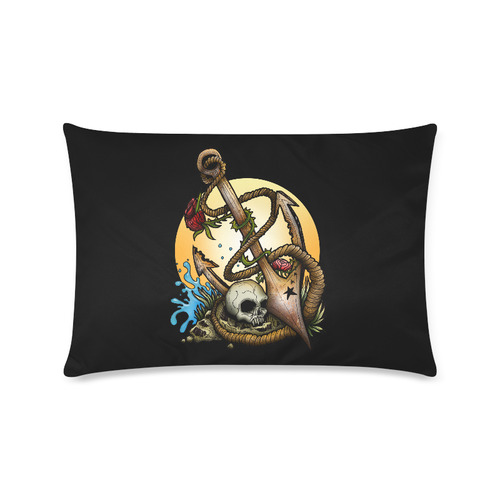 Anchored Custom Zippered Pillow Case 16"x24"(Twin Sides)