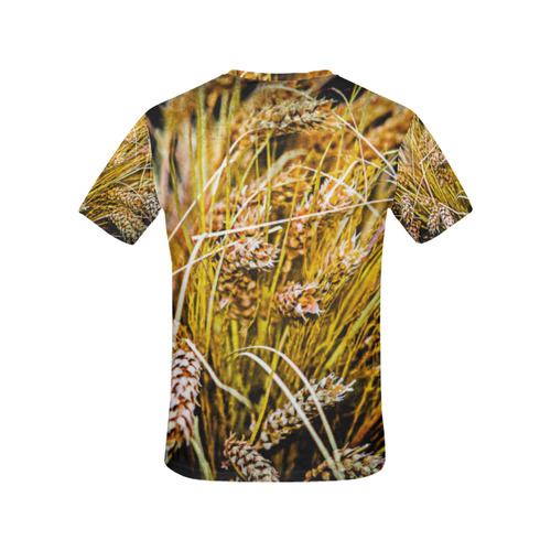 Grain Wheat wheatear Autumn Crop Thanksgiving All Over Print T-Shirt for Women (USA Size) (Model T40)