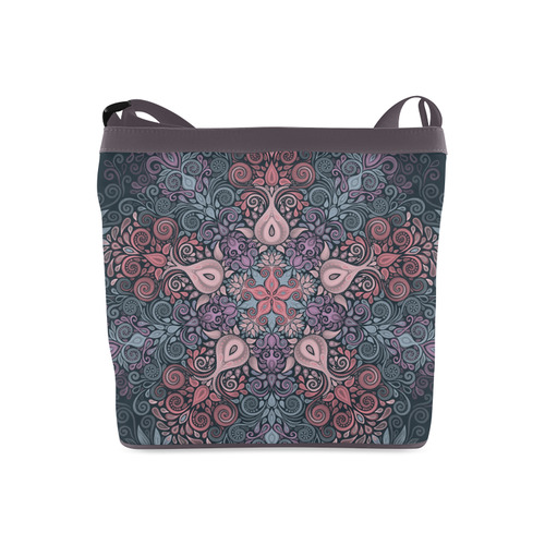 Baroque Garden Watercolor Mandala, pastels Crossbody Bags (Model 1613)