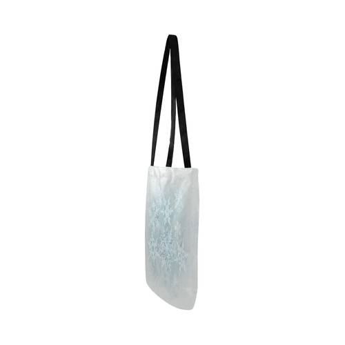 Snowflakes White and blue, Christmas Reusable Shopping Bag Model 1660 (Two sides)