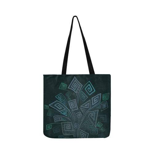 3D Psychedelic Abstract Square Spirals Explosion Reusable Shopping Bag Model 1660 (Two sides)