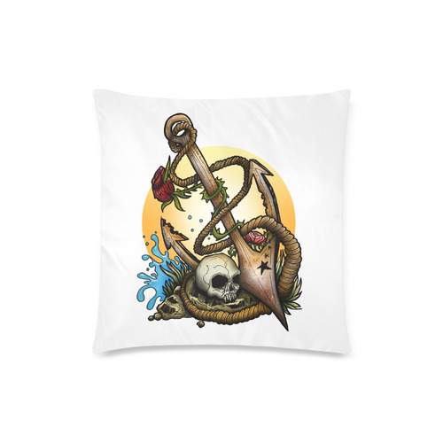 Anchored Custom Zippered Pillow Case 18"x18" (one side)