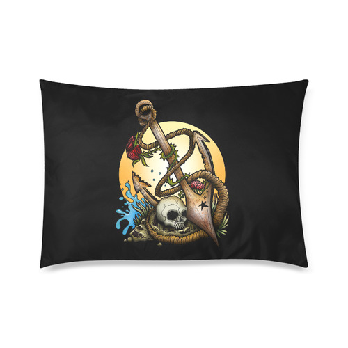 Anchored Custom Zippered Pillow Case 20"x30"(Twin Sides)