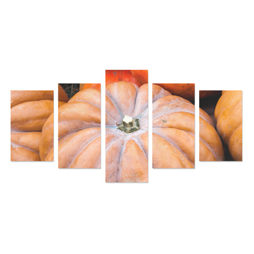 Pumpkin Halloween Thanksgiving Crop Holiday Fall Canvas Print Sets C (No Frame)