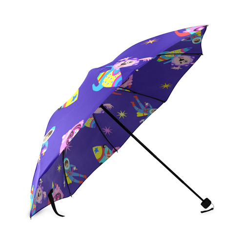 Spaceship Betty zipping through Space Foldable Umbrella (Model U01)