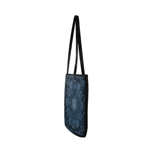 Blue Mandala Ornate Pattern 3D effect Reusable Shopping Bag Model 1660 (Two sides)