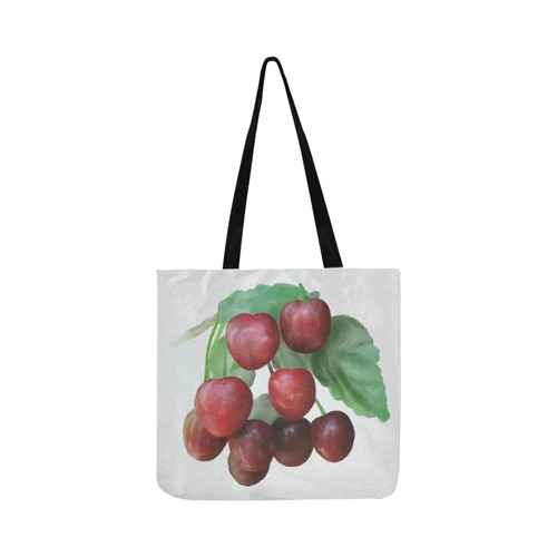 Sour Cherries, watercolor, fruit Reusable Shopping Bag Model 1660 (Two sides)