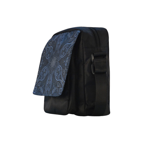 Blue Mandala Pattern with 3D effect Crossbody Nylon Bags (Model 1633)