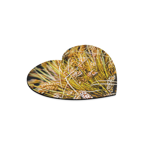 Grain Wheat wheatear Autumn Harvest Thanksgiving Heart-shaped Mousepad