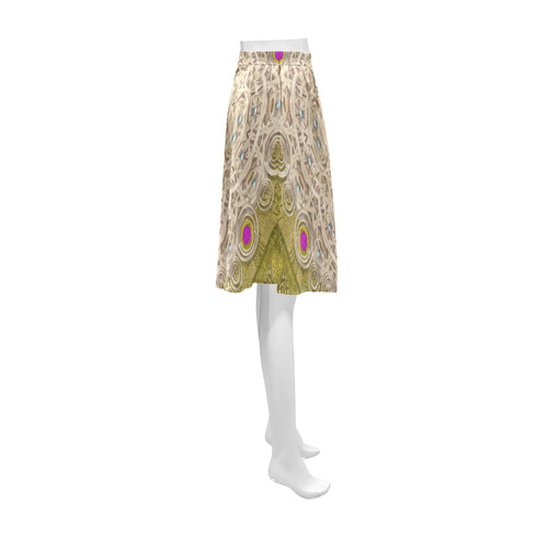 Silent in the forest of  wood Athena Women's Short Skirt (Model D15)