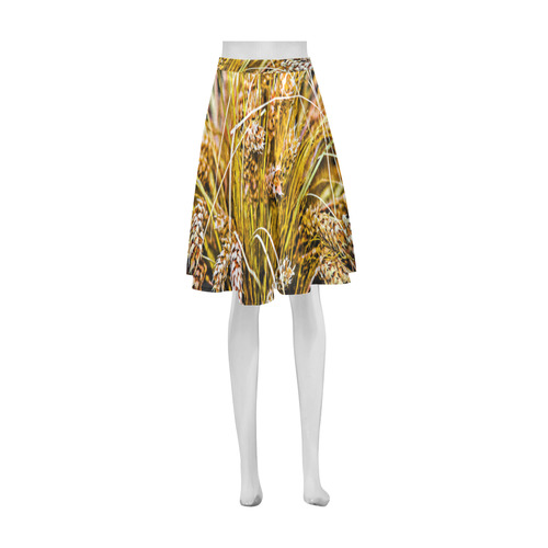 Grain Wheat wheatear Autumn Crop Thanksgiving Athena Women's Short Skirt (Model D15)