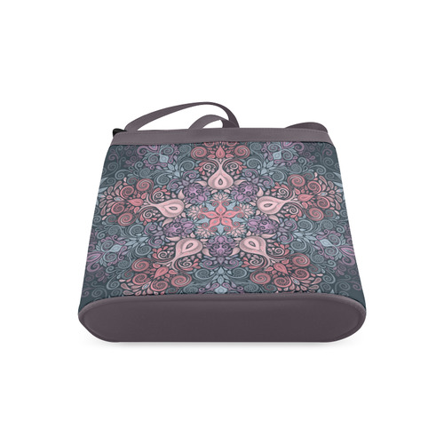 Baroque Garden Watercolor Mandala, pastels Crossbody Bags (Model 1613)