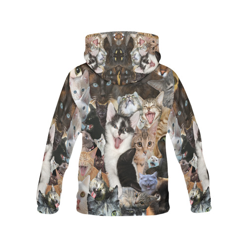 Crazy Kitten Show All Over Print Hoodie for Men (USA Size) (Model H13)