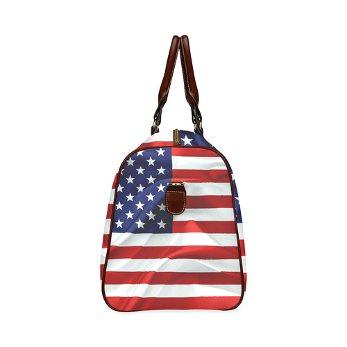 America Flag Banner Patriot Stars Stripes Freedom Waterproof Travel Bag/Large (Model 1639)