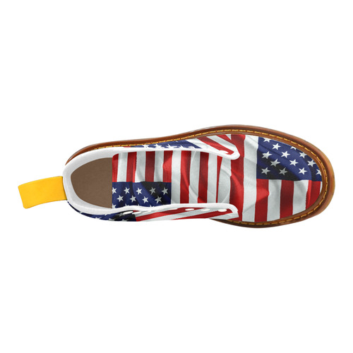 America Flag Banner Patriot Stars Stripes Freedom Martin Boots For Men Model 1203H
