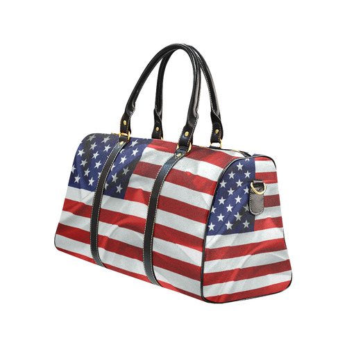 America Flag Banner Patriot Stars Stripes Freedom New Waterproof Travel Bag/Small (Model 1639)