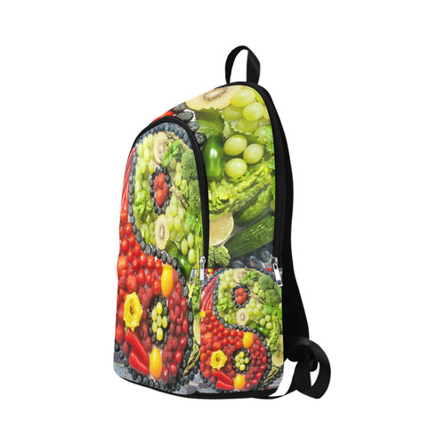 Yin Yang Vegan Fruits Vegetables Spirit Fabric Backpack for Adult (Model 1659)