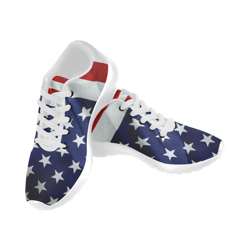 America Flag Banner Patriot Stars Stripes Freedom Men’s Running Shoes (Model 020)