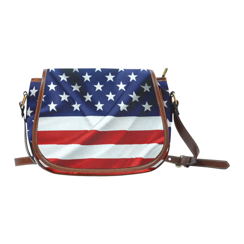 America Flag Banner Patriot Stars Stripes Freedom Saddle Bag/Large (Model 1649)