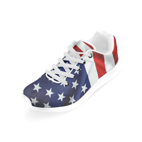 America Flag Banner Patriot Stars Stripes Freedom Men’s Running Shoes (Model 020)