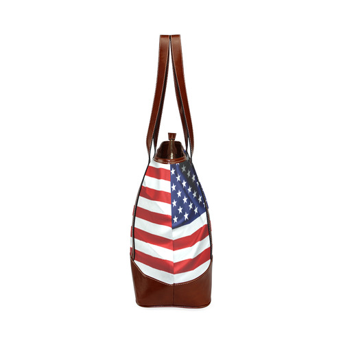 America Flag Banner Patriot Stars Stripes Freedom Tote Handbag (Model 1642)