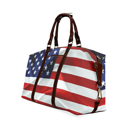 America Flag Banner Patriot Stars Stripes Freedom Classic Travel Bag (Model 1643) Remake