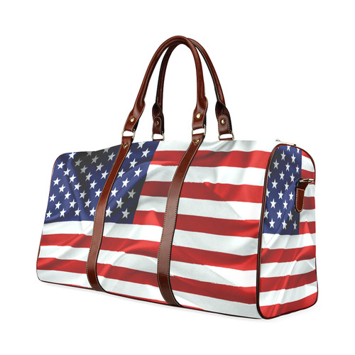 America Flag Banner Patriot Stars Stripes Freedom Waterproof Travel Bag/Small (Model 1639)