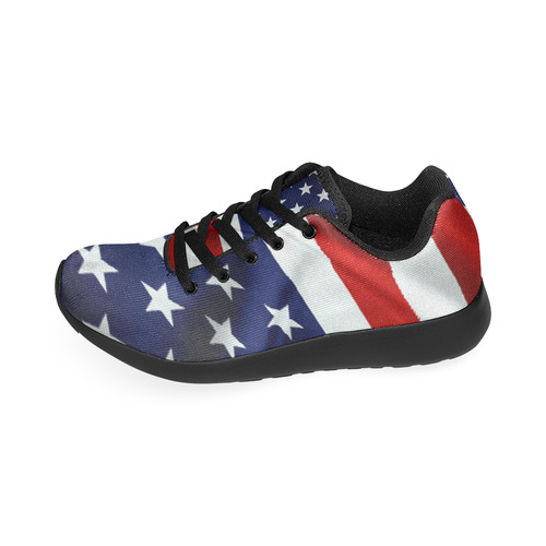 America Flag Banner Patriot Stars Stripes Freedom Men's Running Shoes/Large Size (Model 020)