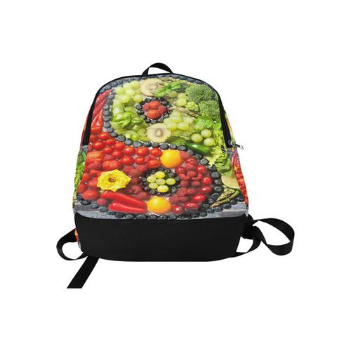 Yin Yang Vegan Fruits Vegetables Spirit Fabric Backpack for Adult (Model 1659)