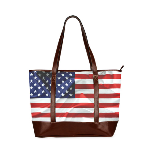 America Flag Banner Patriot Stars Stripes Freedom Tote Handbag (Model 1642)