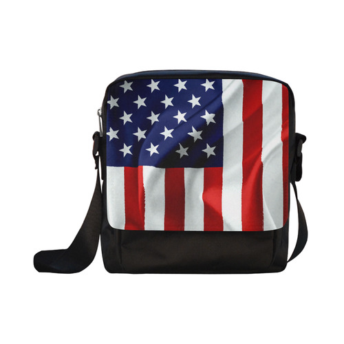 America Flag Banner Patriot Stars Stripes Freedom Crossbody Nylon Bags (Model 1633)