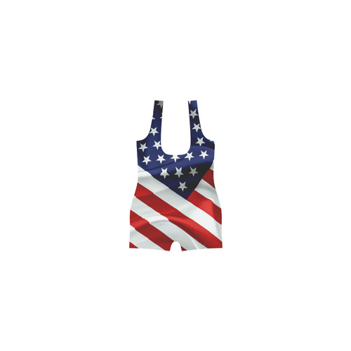 America Flag Banner Patriot Stars Stripes Freedom Classic One Piece Swimwear (Model S03)