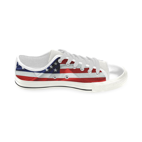 America Flag Banner Patriot Stars Stripes Freedom Men's Classic Canvas Shoes (Model 018)