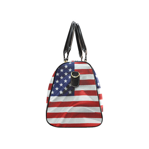 America Flag Banner Patriot Stars Stripes Freedom New Waterproof Travel Bag/Small (Model 1639)