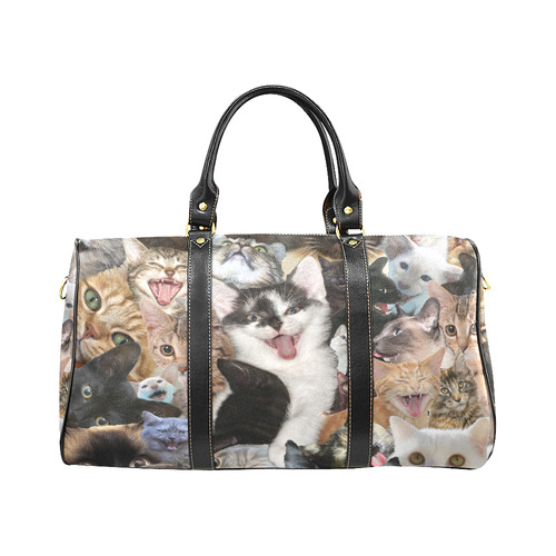 Crazy Kitten Show New Waterproof Travel Bag/Large (Model 1639)