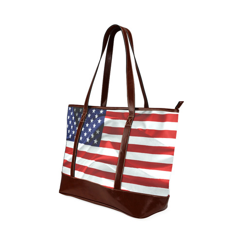 America Flag Banner Patriot Stars Stripes Freedom Tote Handbag (Model 1642)