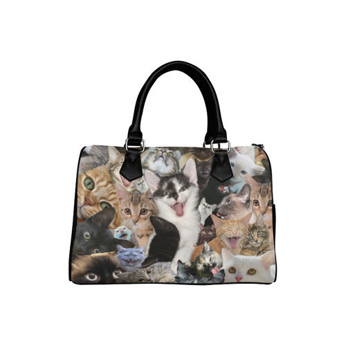 Crazy Kitten Show Boston Handbag (Model 1621)