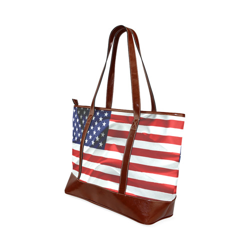 America Flag Banner Patriot Stars Stripes Freedom Tote Handbag (Model 1642)