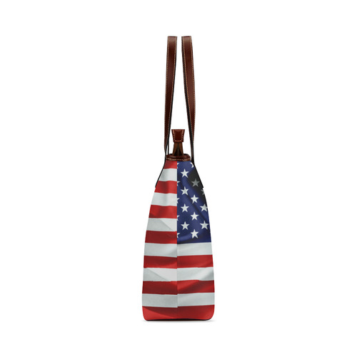 America Flag Banner Patriot Stars Stripes Freedom Shoulder Tote Bag (Model 1646)