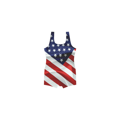 America Flag Banner Patriot Stars Stripes Freedom Classic One Piece Swimwear (Model S03)