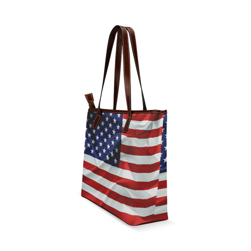 America Flag Banner Patriot Stars Stripes Freedom Shoulder Tote Bag (Model 1646)