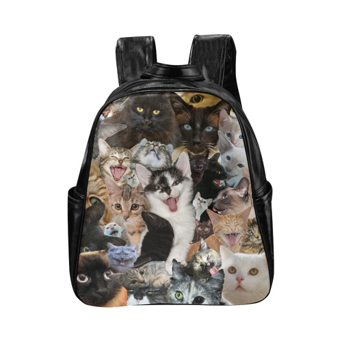 Crazy Kitten Show Multi-Pockets Backpack (Model 1636)
