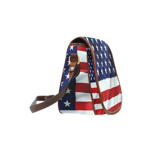 America Flag Banner Patriot Stars Stripes Freedom Saddle Bag/Large (Model 1649)