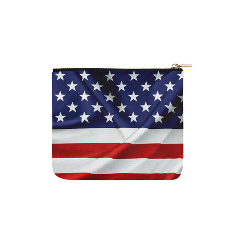 America Flag Banner Patriot Stars Stripes Freedom Carry-All Pouch 6''x5''