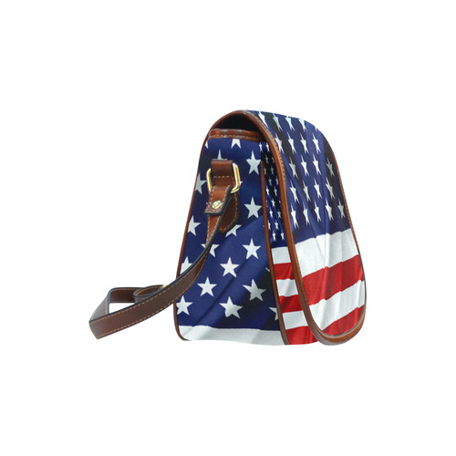 America Flag Banner Patriot Stars Stripes Freedom Saddle Bag/Large (Model 1649)