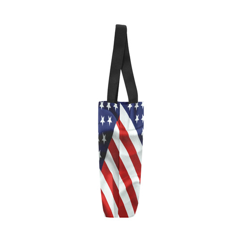 America Flag Banner Patriot Stars Stripes Freedom Canvas Tote Bag (Model 1657)